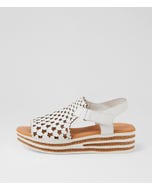 Cloves White Leather Sandals