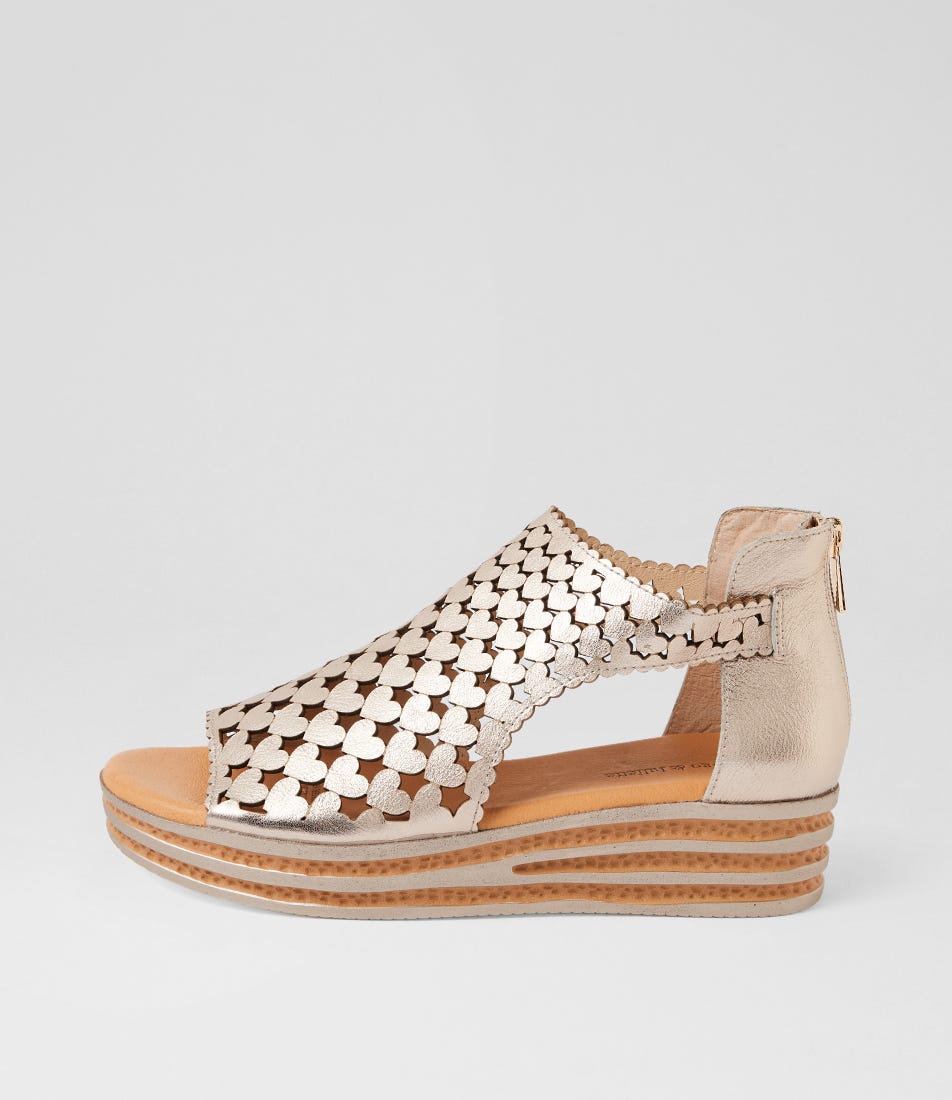 Channa Platino Leather Sandals