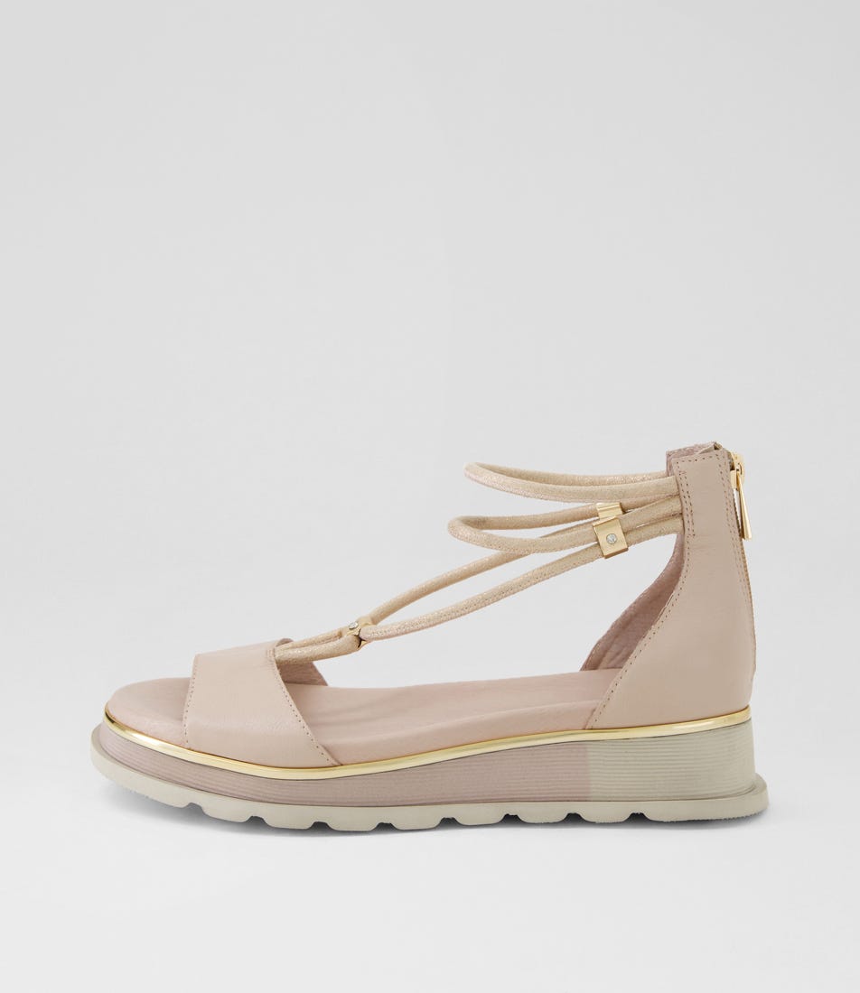 Cimone Nude Leather Sandals