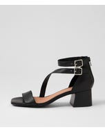 Freoni Black Leather Sandals