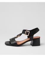 Fulvia Black Leather Sandals
