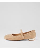 Frier Latte Suede Jewels Flat Shoes