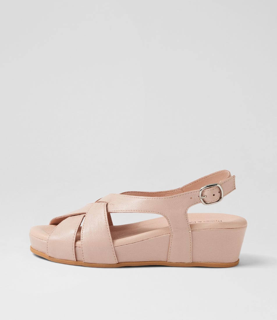 Fiva Rose Leather Wedges