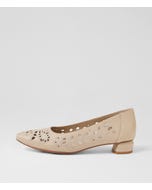 Fidda Almond Leather Flat Shoes