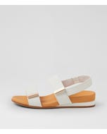 Funkie White Leather Sandals