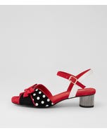 Hildi Black Red Multi Sandals
