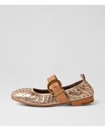Ivon Champagne Tan Leather Ballet Flats