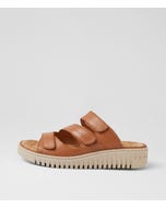 Idash Dark Tan Almond Leather Sandals