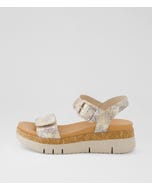 Jenica Ombre Metal Almond Leather Sandals