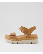 Jenica Tan Almond Leather Sandals