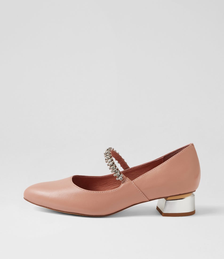 Julena Cafe Leather Mary Jane Heels