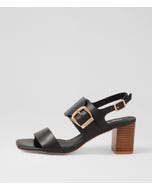 Jetza Black Natural Leather Sandals