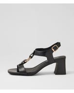 Jodee Black Leather Sandals