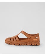 Karpura Dark Tan Leather T Bars