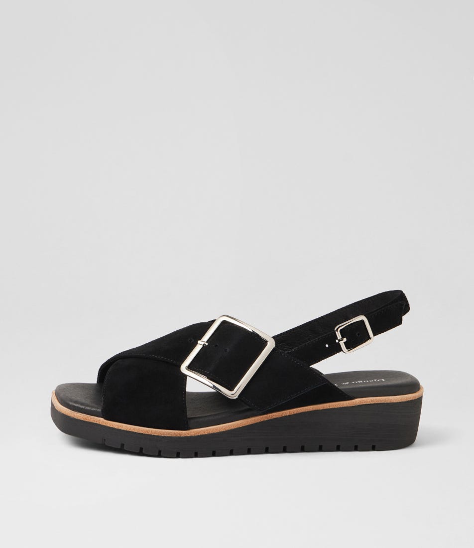 Karlijin Black Suede Slingbacks