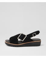 Karlijin Black Suede Slingbacks