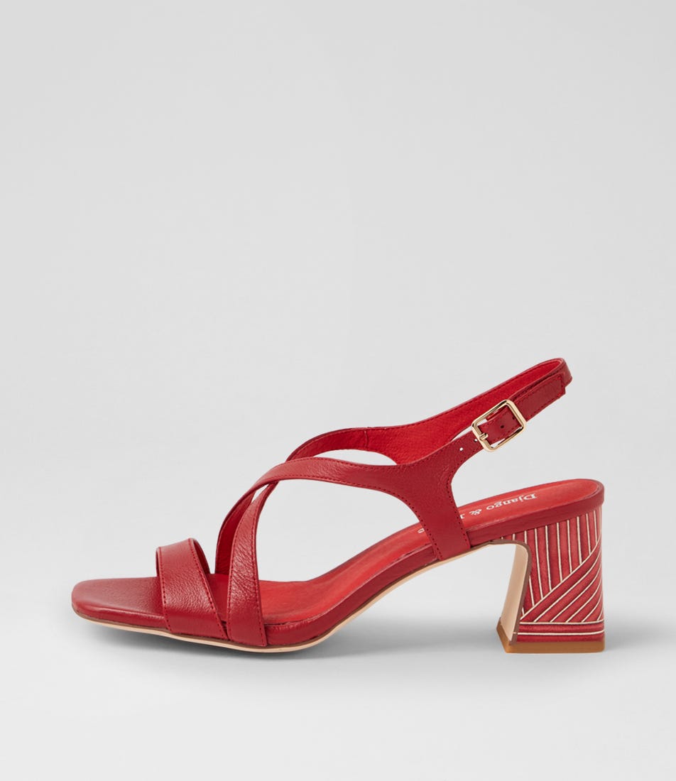 Kiely Red Leather Sandals