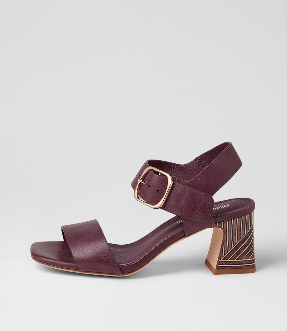 Kiria Dark Cherry Leather Sandals