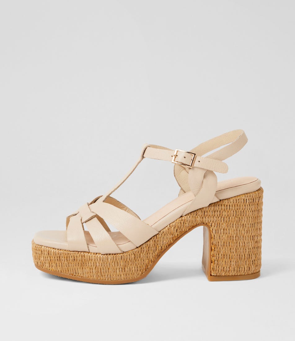 Kersy Vanilla Natural Leather Sandals