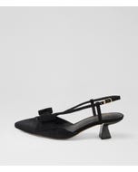 Lanetta Black Suede Heels