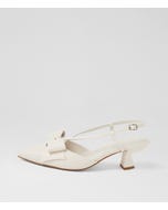 Lanetta Ivory Leather Heels