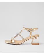 Medaro Gold Leather Jewels Sandals