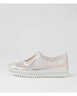 Marthar Silver Mix Flat Shoes