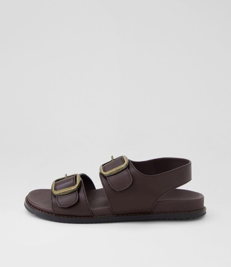 Nodrish Choc Leather Sandals