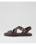 Nevers Choc Leather Sandals