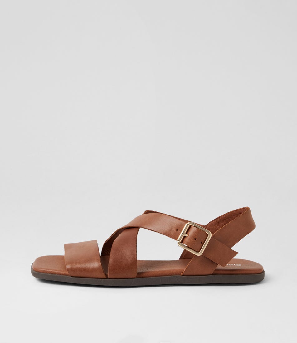Nevers Walnut Leather Sandals
