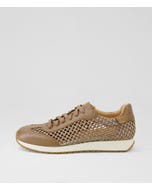Pieded Cocoa Bronze Leather Sneakers