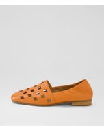 Parvoni Orange Leather Loafers