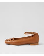 Paladia Dark Tan Leather Ballet Flats