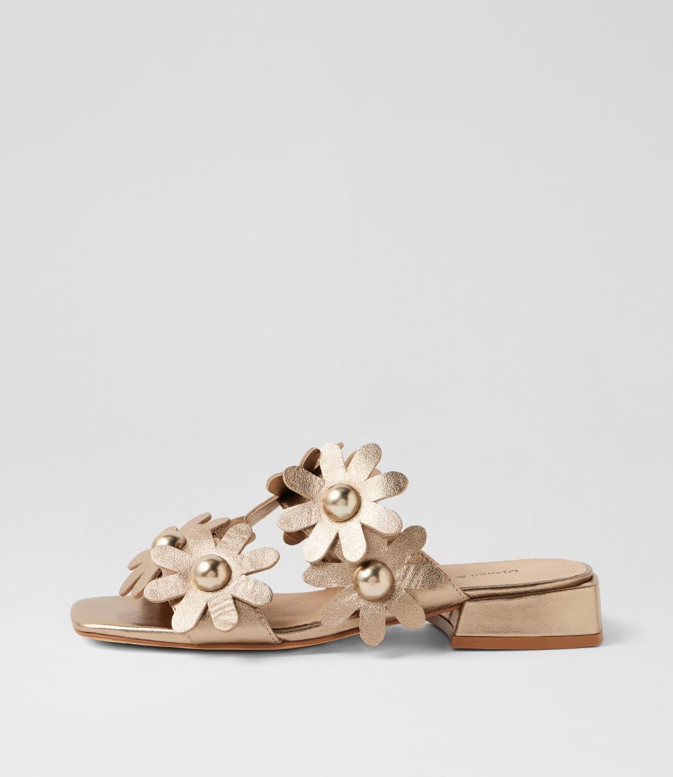 Pamelina Champagne Leather Sandals