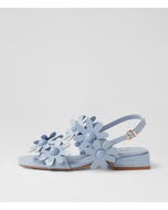 Pellas Cornflower Patent Leather Sandals