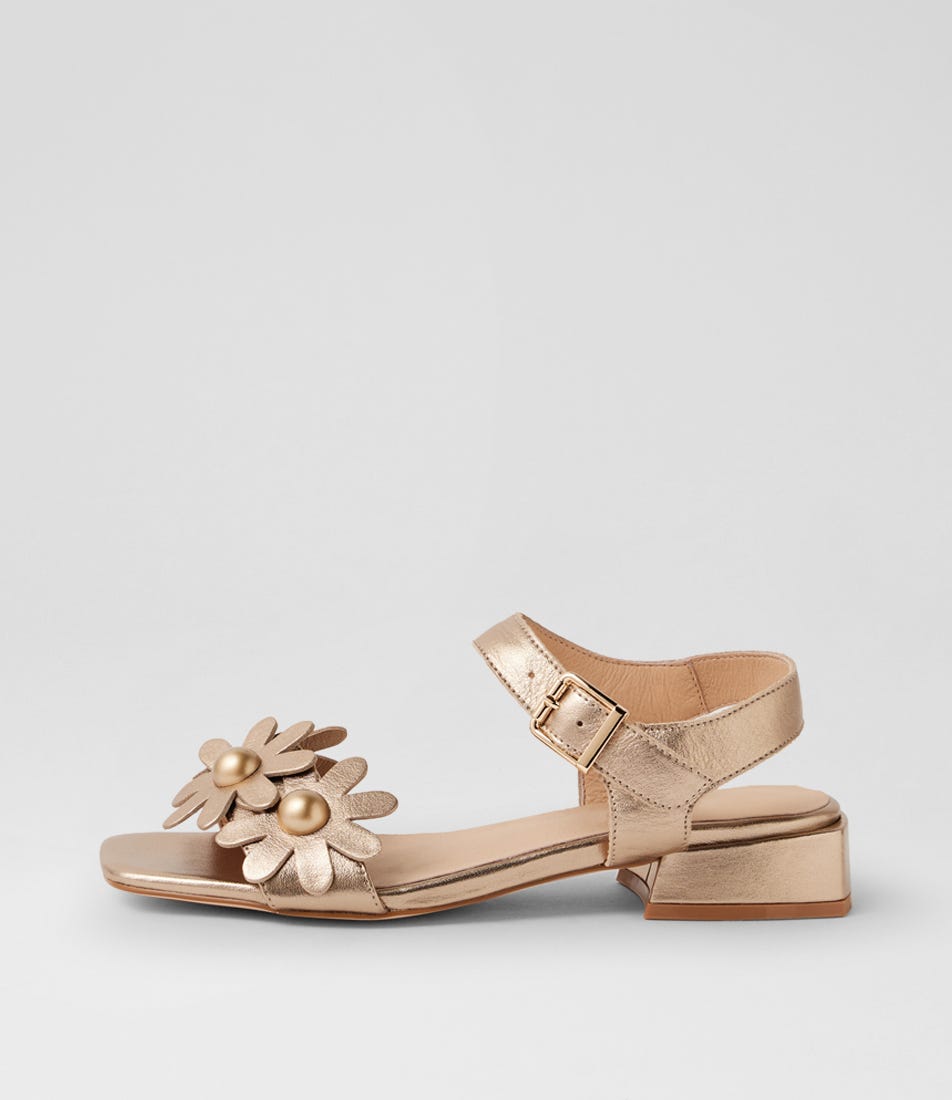 Penee Champagne Leather Sandals