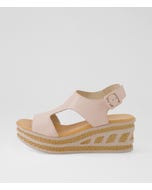 Qeleigh Nude Leather Sandals