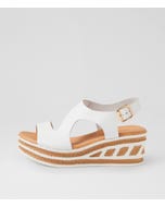 Quetzal White Leather Sandals