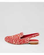Randies Vanilla Red Multi Flat Shoes
