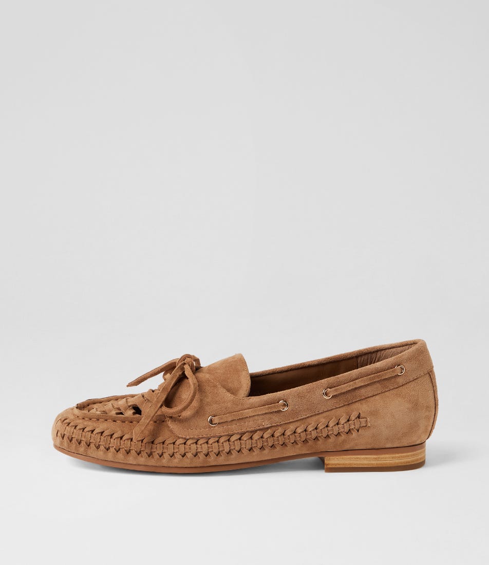 Raella Light Choc Suede Loafers