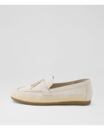 Rustie Beige Natural Suede Loafers