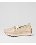 Sylvere Vanilla Gold Leopard Leather Sneakers