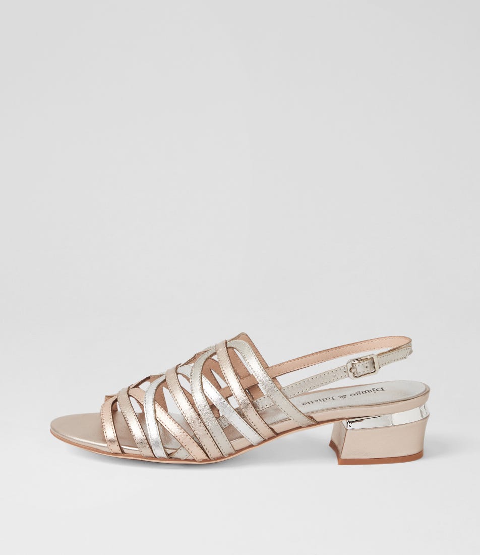 Tannaz Metallic Multi Leather Slingbacks