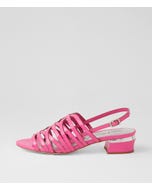 Tannaz Hot Pink Patent Leather Slingbacks