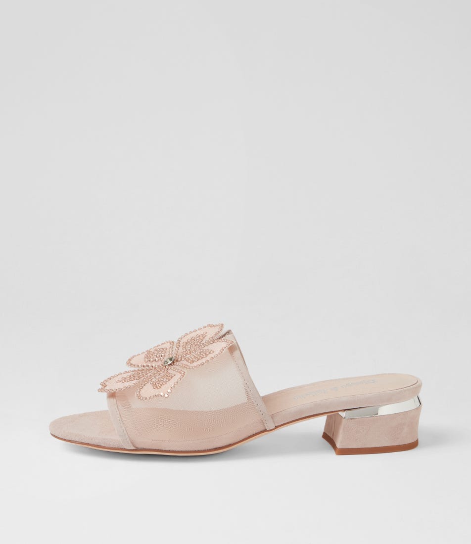 Tinkett Nude Suede Jewels Sandals