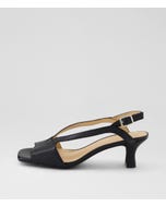 Unker Black Leather Sandals