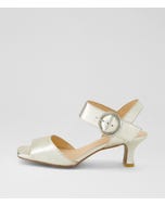 Uppy Platino Leather Sandals