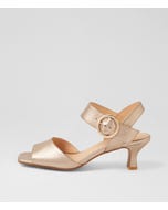 Uppy Champagne Leather Sandals