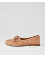 Ullrica Dark Cafe Leather Lace Up Ballet Flats