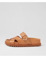 Unitey Toffee Leather Slides